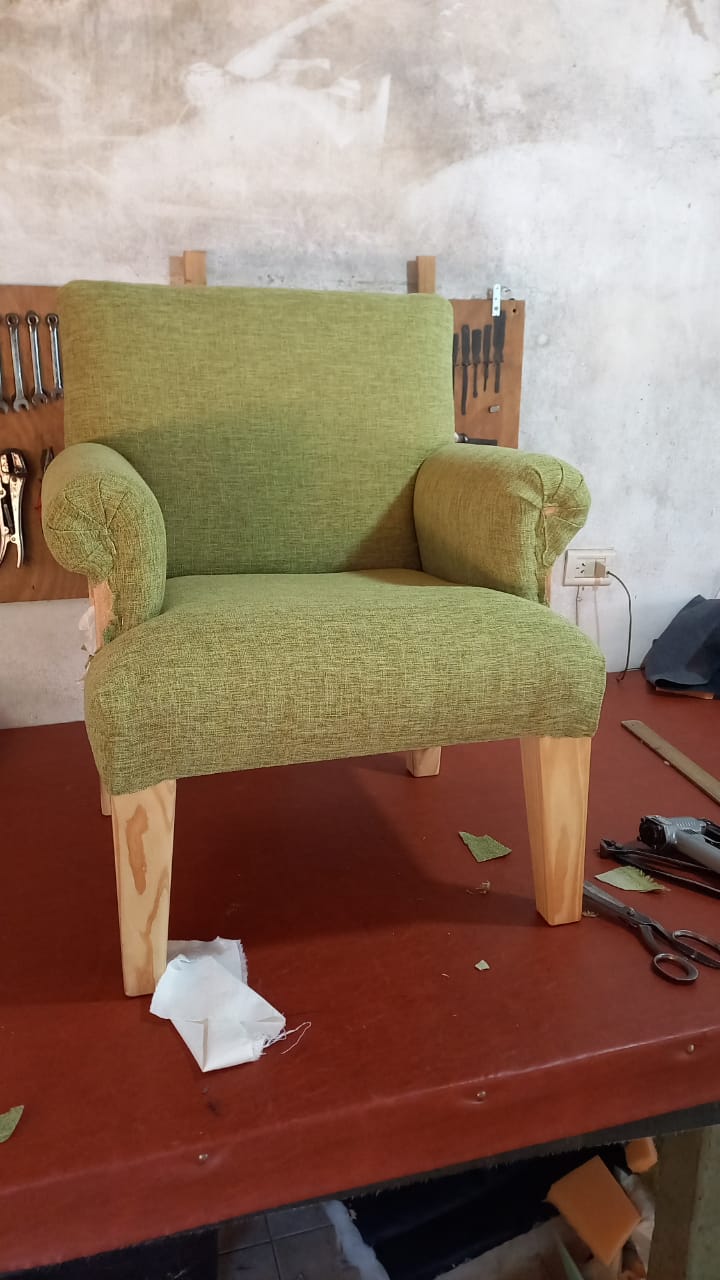 tapizado de silla antigua
