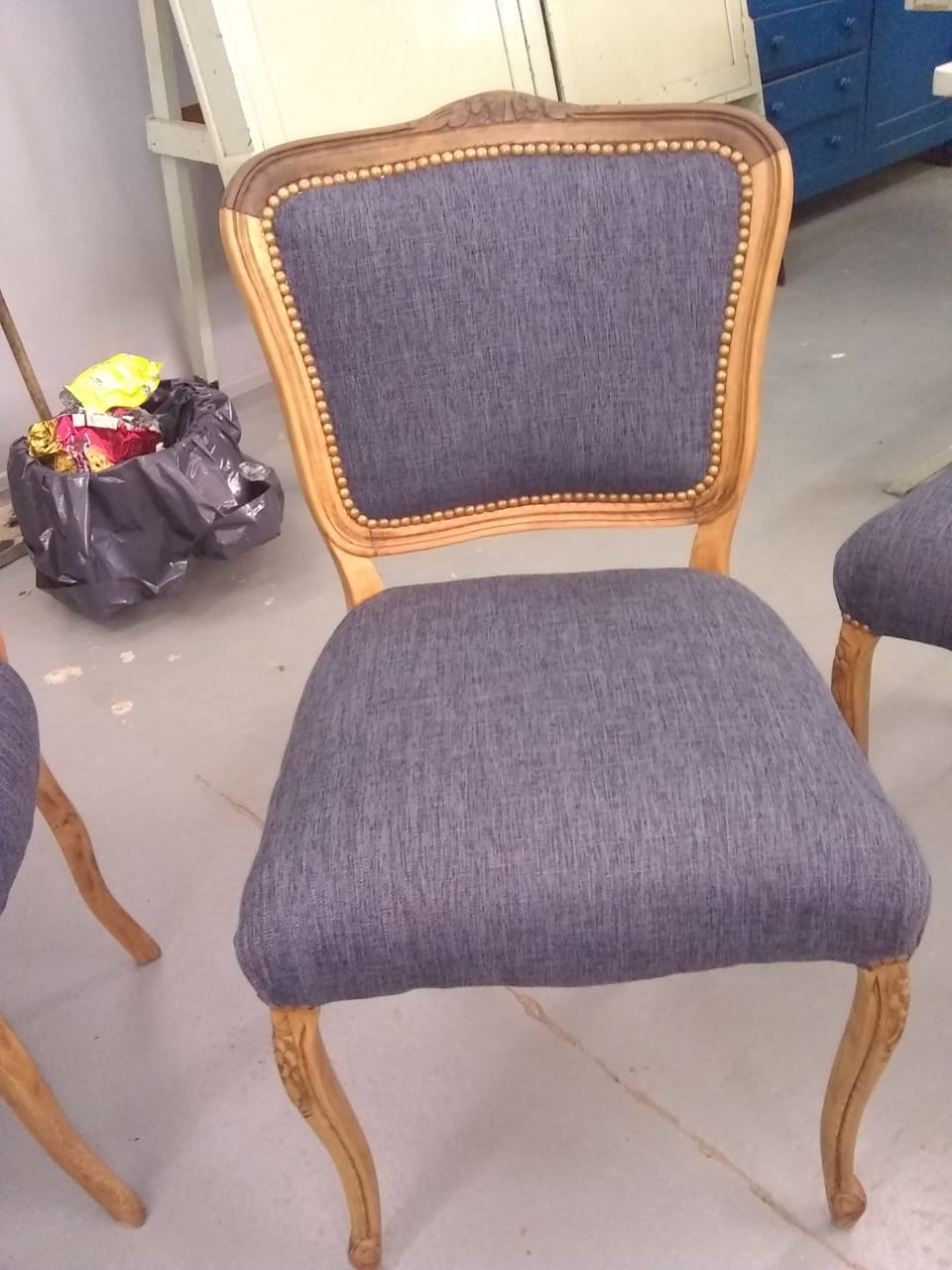 silla antigua re-tapizado